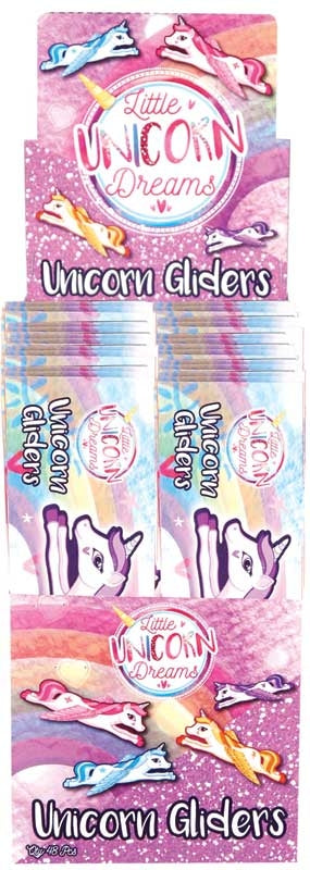 GLIDERS GLIDERS UNICORN 18CM 4 ASSORTED DESIGNS