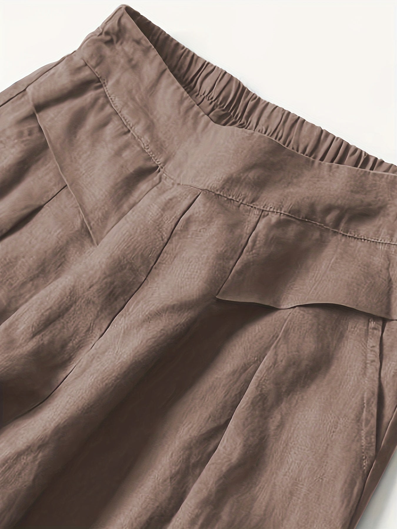 Linen Wide-Leg Ankle Pants, Breathable Thin Loose Linen Skirt Pants, Ethnic Style Vintage Trousers