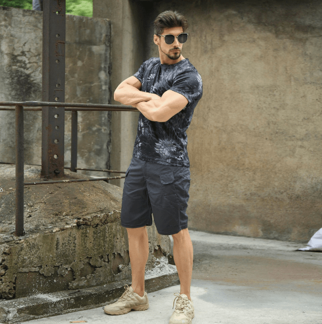 Men's Multi-Pocket Tactical Shorts Multi-Purpose Cargo Shorts Outdoor Riding Camping Fishing Hunting Hiking Track Shorts ( Larger Size Recommended)