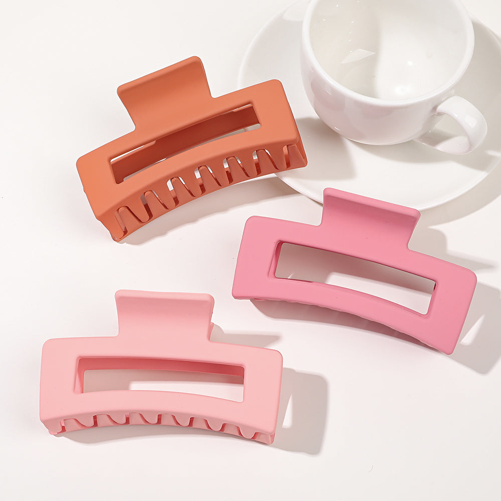 4pcs Strong Hold Hair Claw for Women - Medium Rectangle Clip with Non-Slip Grip for Thick and Thin Hair - Cute and Stylish Jaw Clip for Hair Styling Accessories