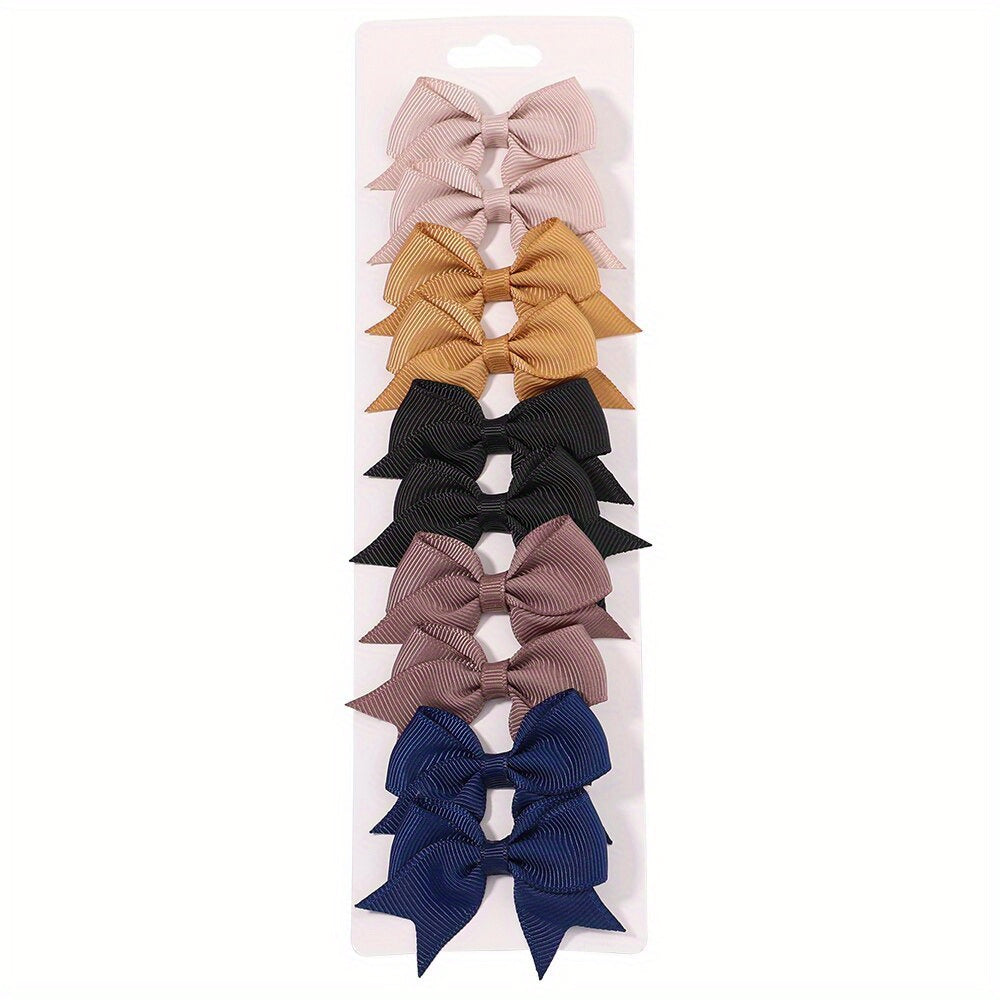 10pcs Adorable Baby Girls Bow Hair Clips - Perfect For Stylish Headwear, Ideal choice for Gifts