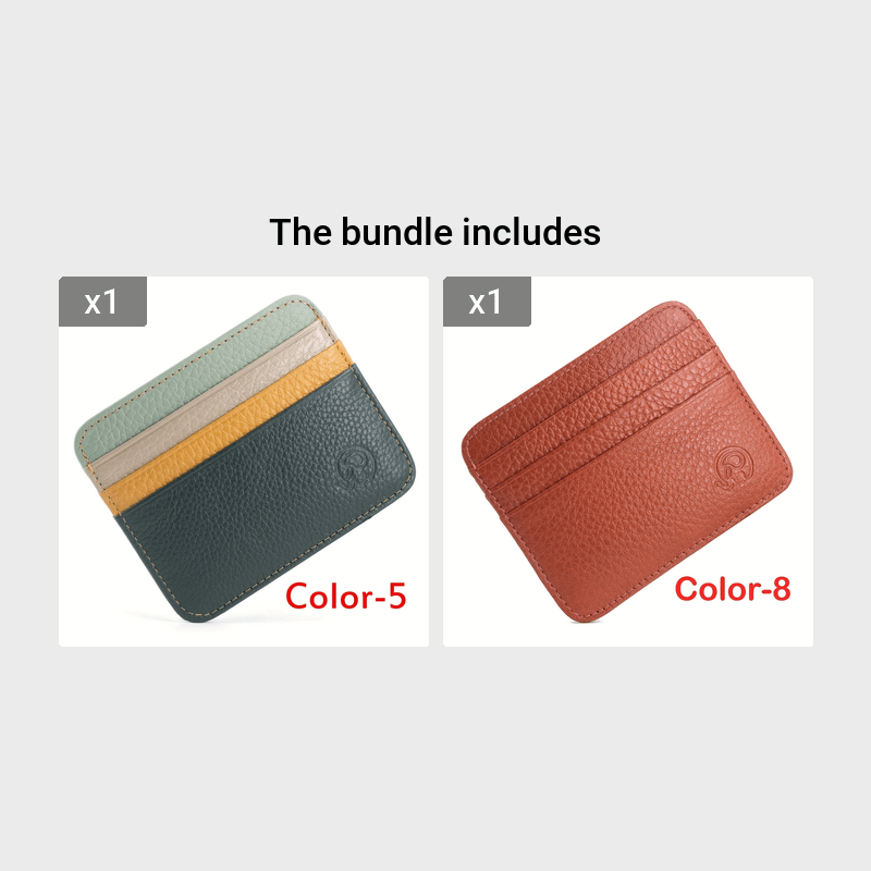 Minimalist Credit Card Holder Anti-theft Leather Wallet, Slim Front Pocket Wallet Christmas Gift