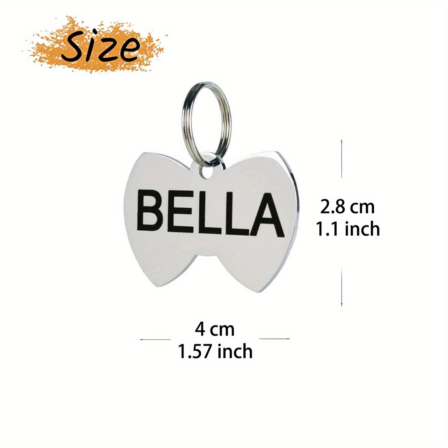 [Fast Arrival] Stylish Personalized Pet ID Tag - Durable Engraved Stainless Steel Slide-On Nameplate with Customizable Text - Long-Lasting, Water-Resistant, and Easy to Attach