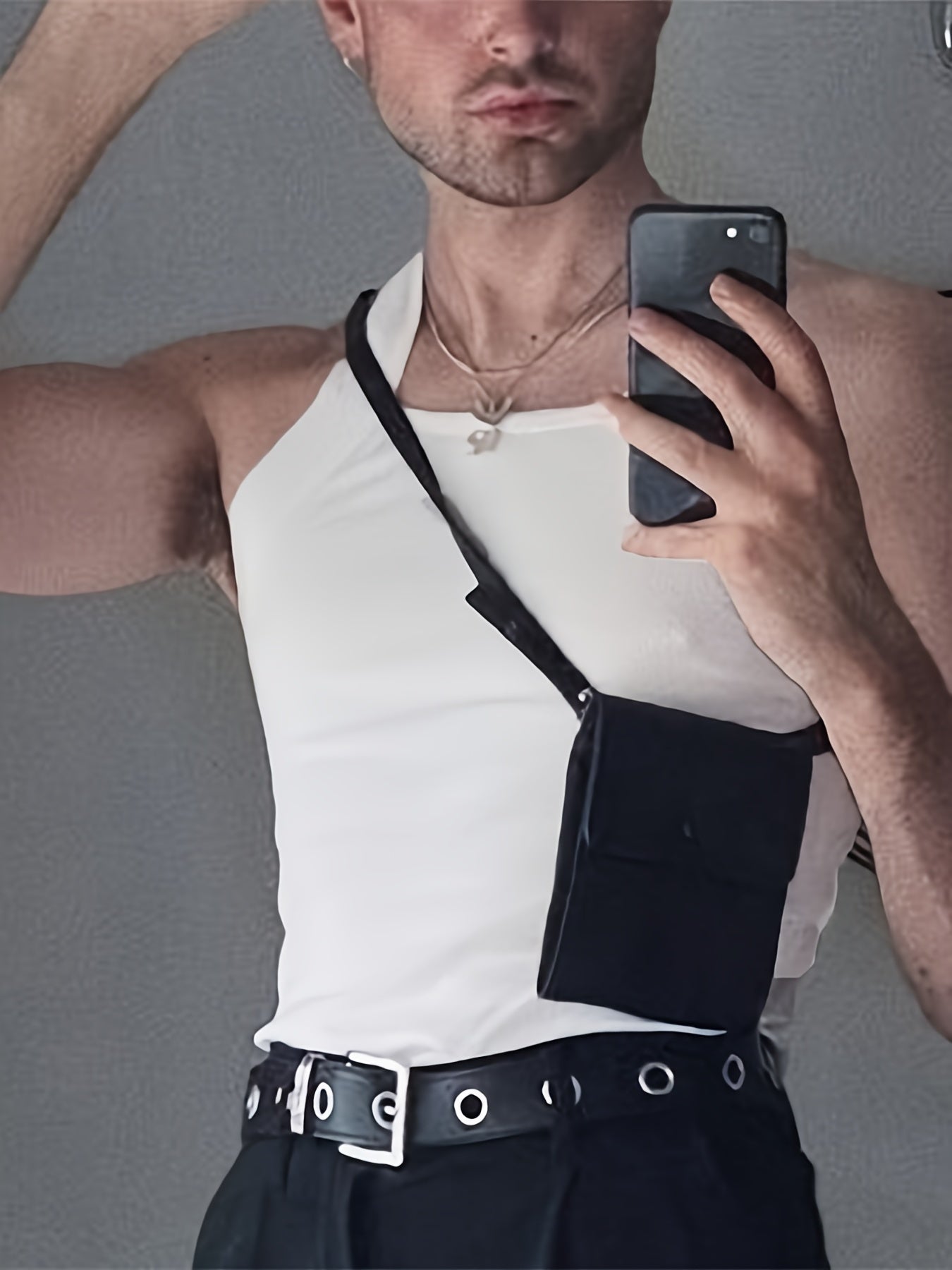 INCERUN Men White Tank Tops O-neck Sleeveless Vacation Casual Vests Streetwear Skinny Party Fashion Men Tops