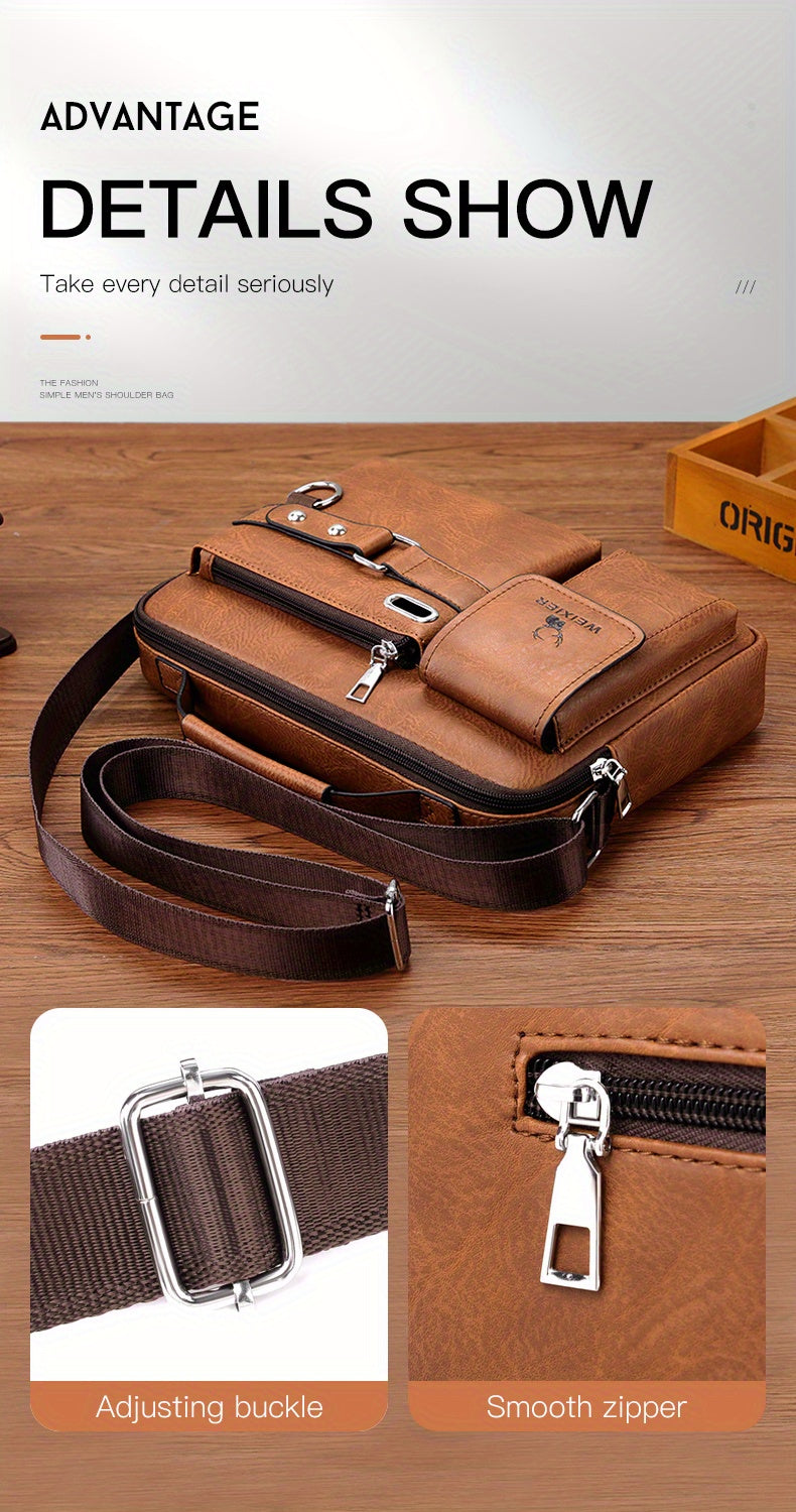 Men's Single-Shoulder Bag, Crossbody Bag, Business Messenger Bag, Shoulder Bag, Handbag, Casual Bag for Men