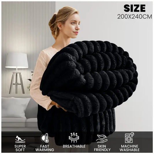 Luxuriously Ribbed Throw 200x240cm (A)