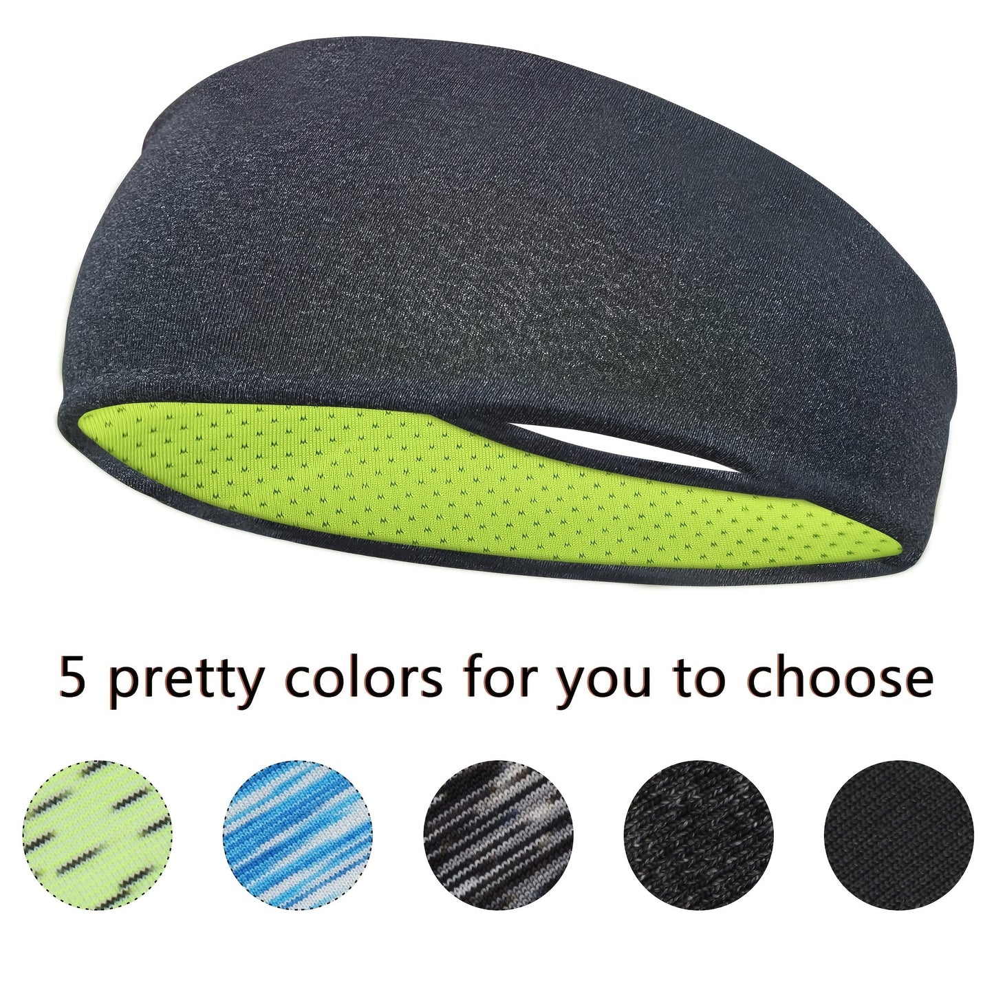 5pcs Sports Headbands For Men, Breathable Mesh Design, Reused & Washed Men's Headband Sweat Bands For Running Yoga Fitness Workout, Ideal Choice For Gifts