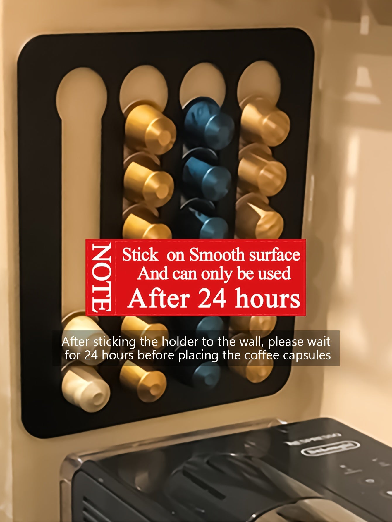 Rotary Coffee Capsule Holder Stand, Pod Tower Rack with Storage Shelves for 24/40 Capsules, Metal Construction