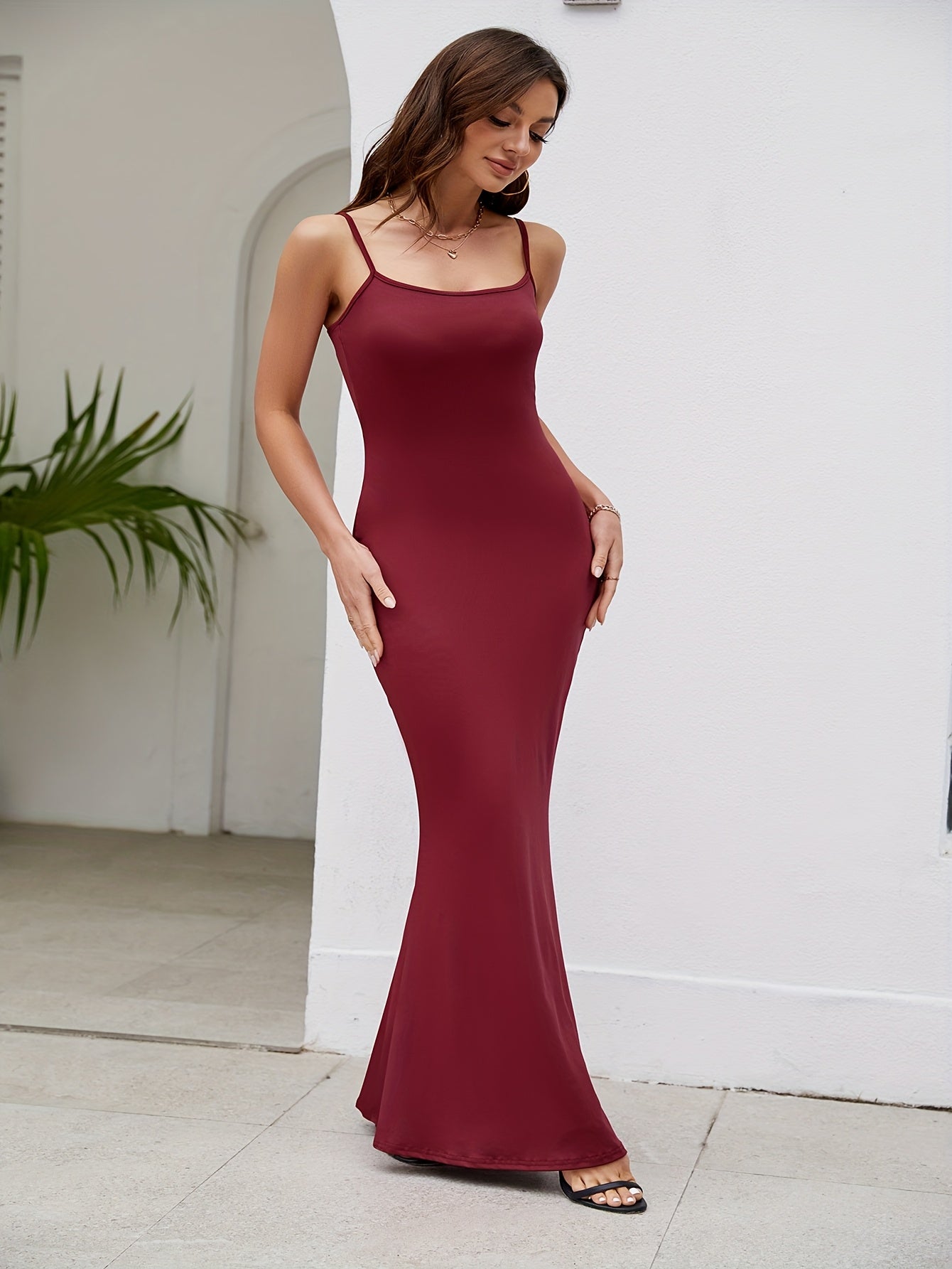 2025 New European and American Cross-border Fashion Elegant Party Dress Halter Backless Long Dress for Women