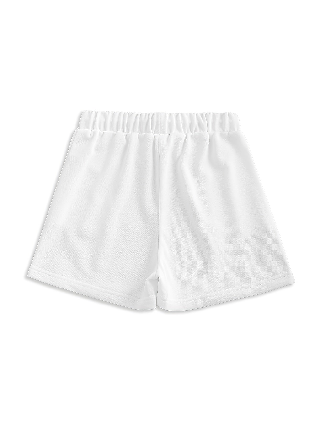 Flame Print Shorts, Drawstring Elastic Waist Casual Shorts For Spring & Summer, Women's Clothing