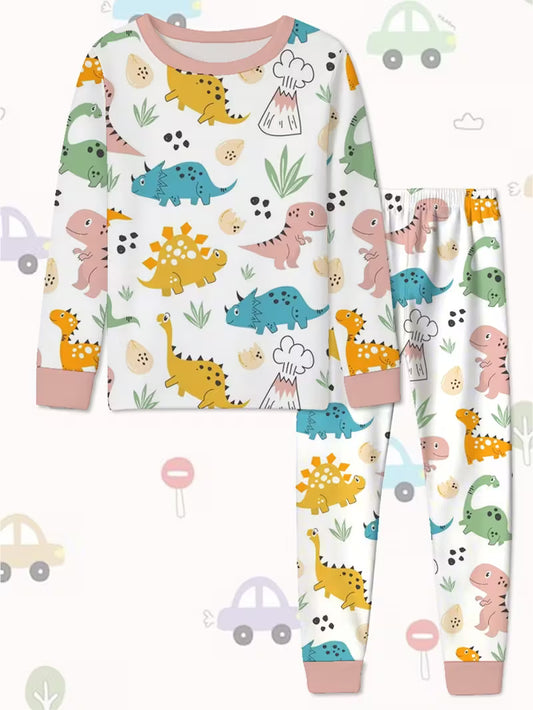Dinosaur Fleeced Pyjamas (A)