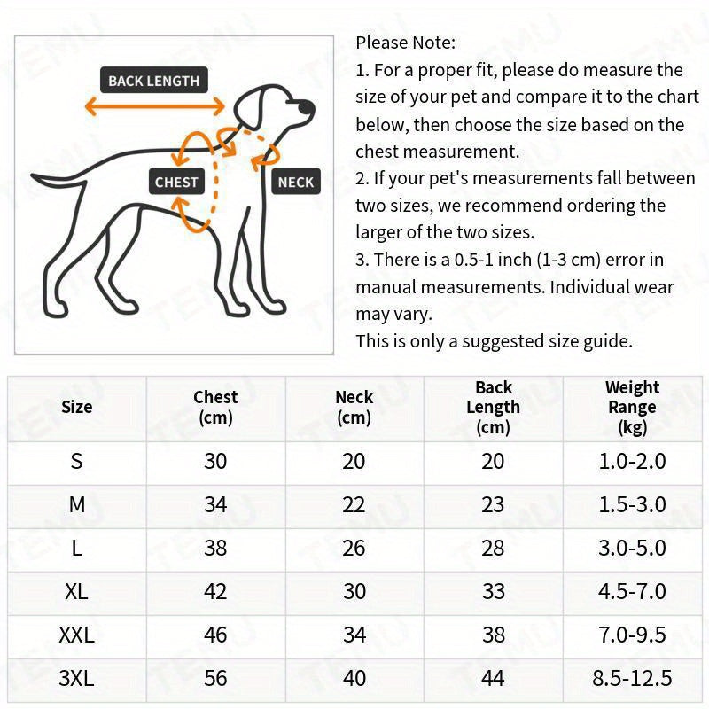 Reflective Waterproof Dog Jacket, Zippered Pet Coat with Belt Loops, 100% Polyester Woven Snow Suit for Small, Mini & Toy Breeds, Random Color