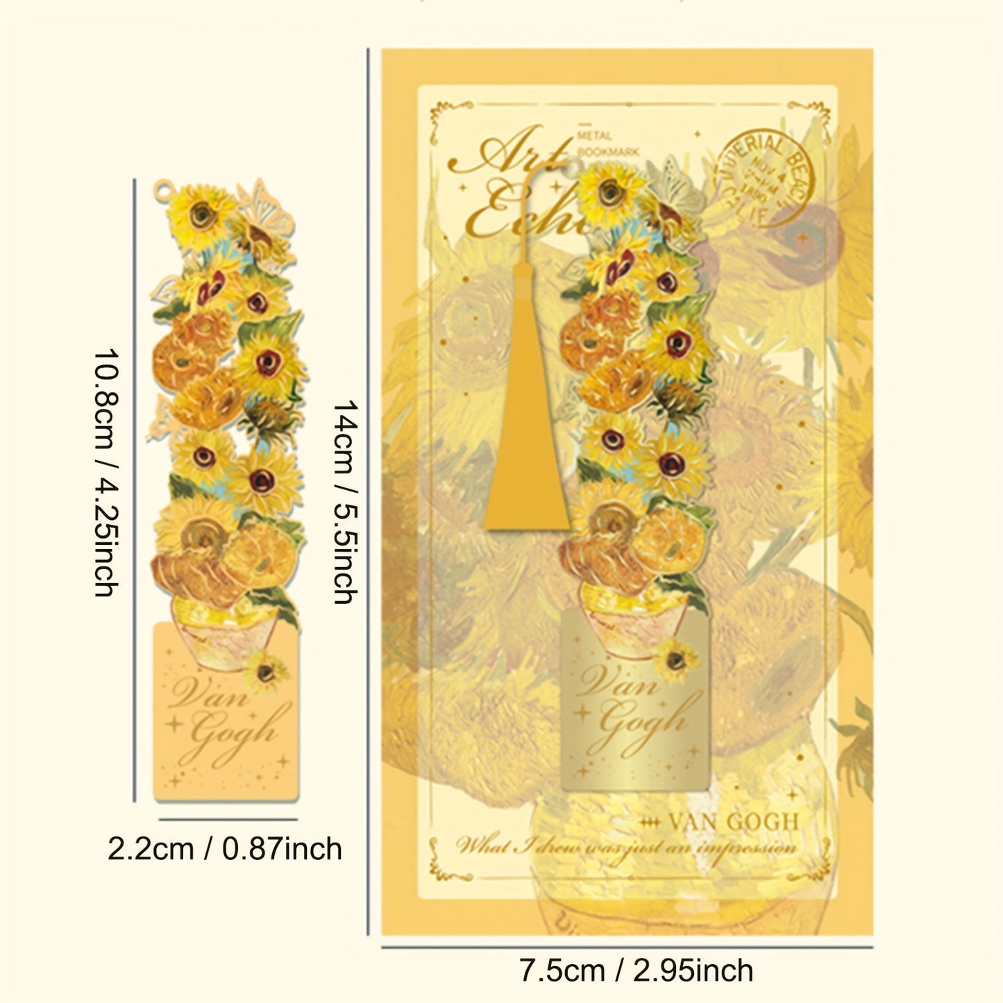 Retro Art Metal Bookmark - 1pc Starry Sky Flower with Tassels Painting Hollow Reading Mark - Multi Design for Gift Birthday Friends Club Book Lovers Readers Office Stationery Supplies