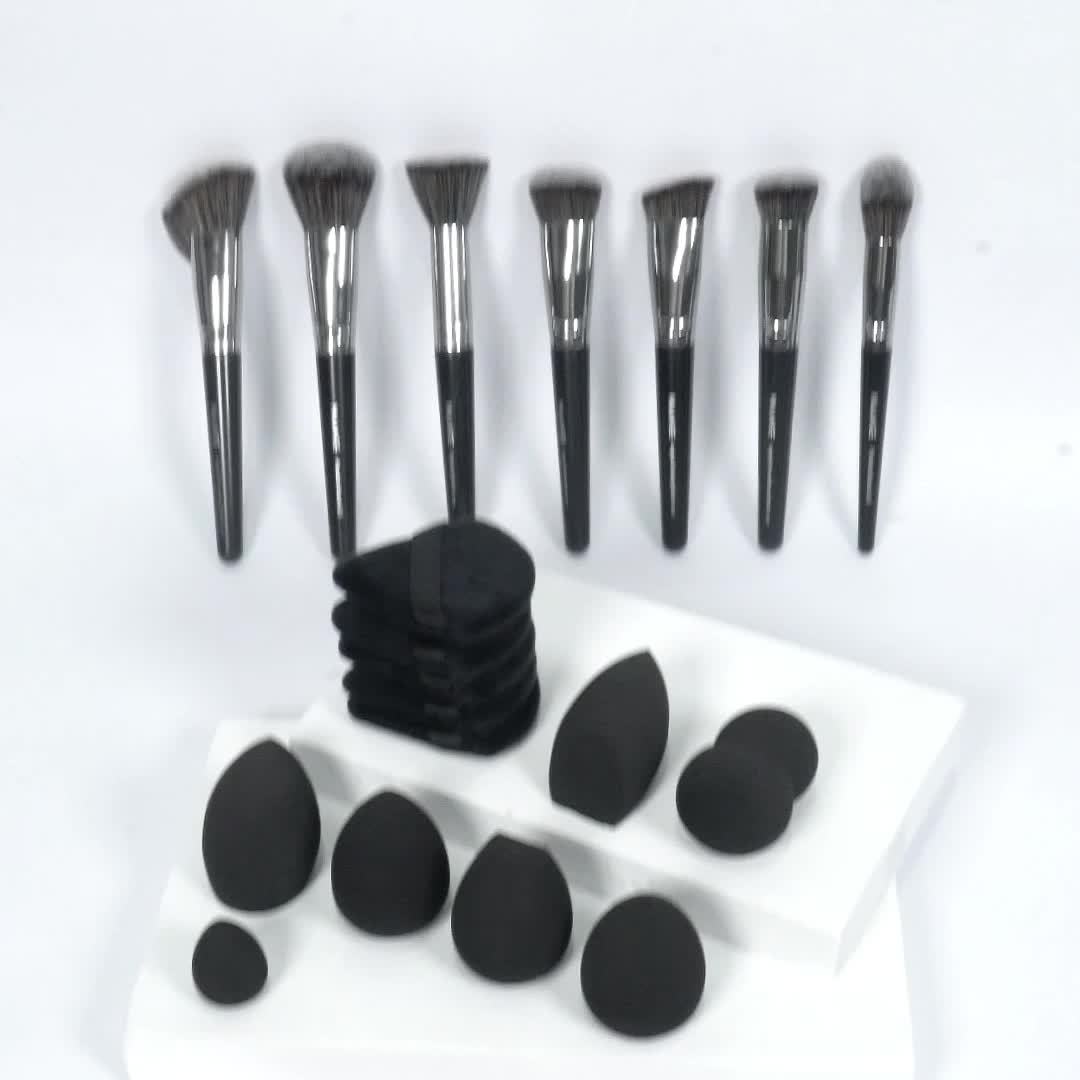 MAANGE 37pcs Makeup Tool Set with a Box, Including 25 Makeup Brushes And 12 Sponge Accessories, Perfect for Valentine'S Day And Mother'S Day Gifts, Portable for Travel.