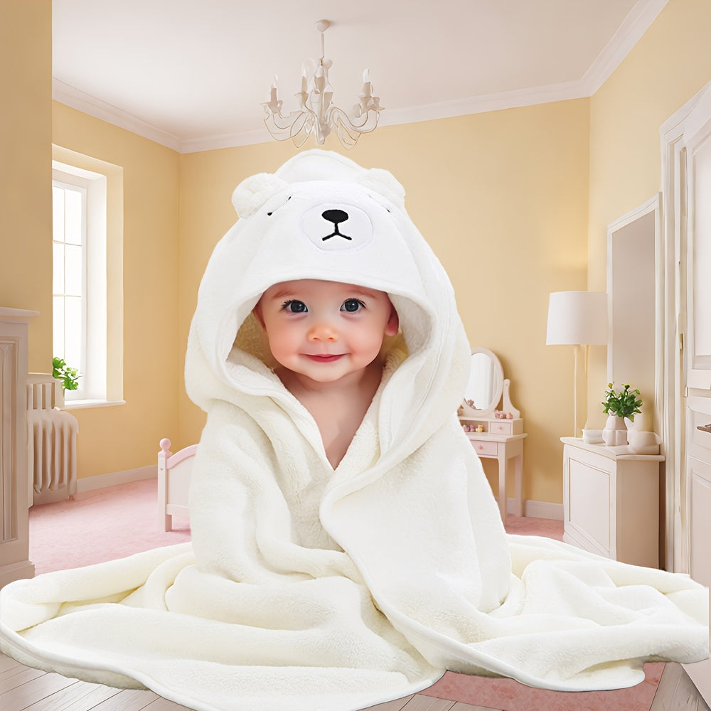 Baby Bath Towel, Swim and Beach Use, Cute Kids' Sandbag Single, Quick-Dry Coral Fleece Bath Towel, All-Season Use, Bath Towel for Kids