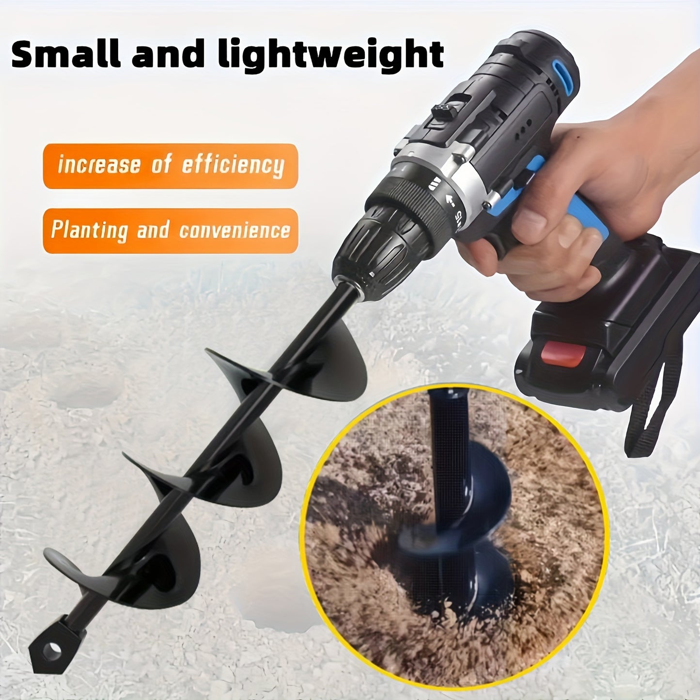 A Garden Drill Bit for Planting, Suitable for Flower Beds And Vegetable Gardens, Designed for Loosening Soil And Digging Holes.