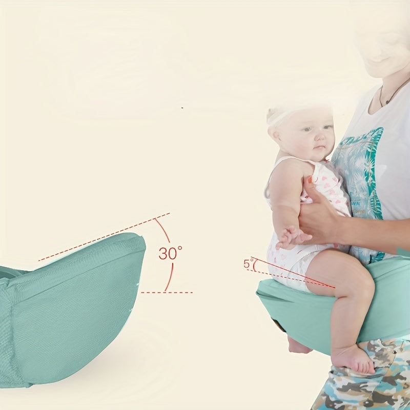 1-in-1 Baby Carrier Waist & Toodler Hip Seat with Ergonomic - Soft Comfortable Carrier Sling with Storage Pocket, Secure Belt System, Multi-Color Options (Pink/Grey/Green/Blue) - Ideal for,,, Travel & Daily Use - Baby Carrier