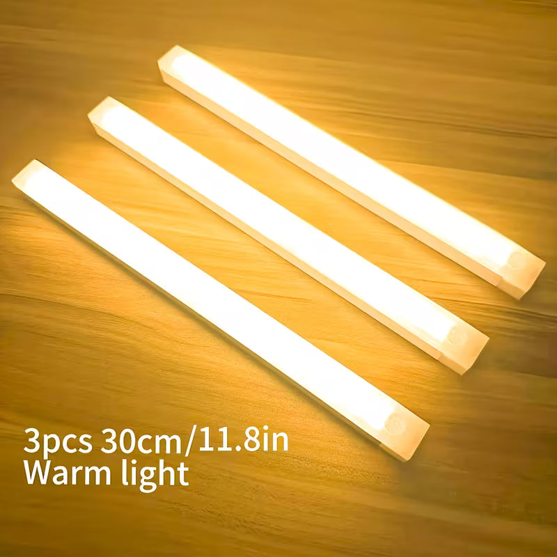 3pcs Warm/White Light 20cm/30cm/50cm Motion Sensor LED