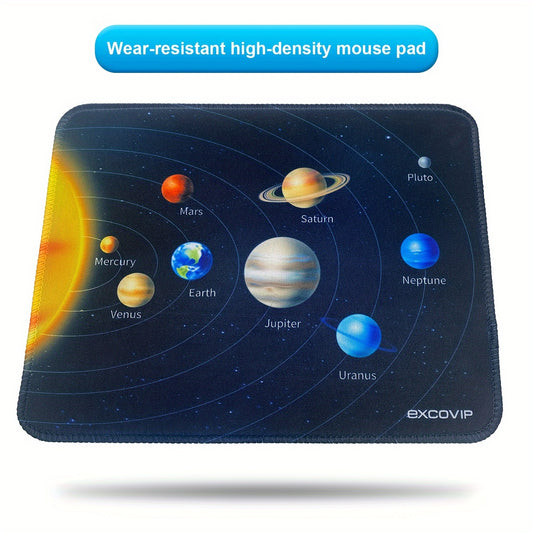 EXCOVIP Cute Anime Mouse Pad for The Solar System, Small Size with Stitched Edges, Suitable for Laptops And Keyboards, Medium Size, Non-Slip, Large for Study And Office Use, Item 9461
