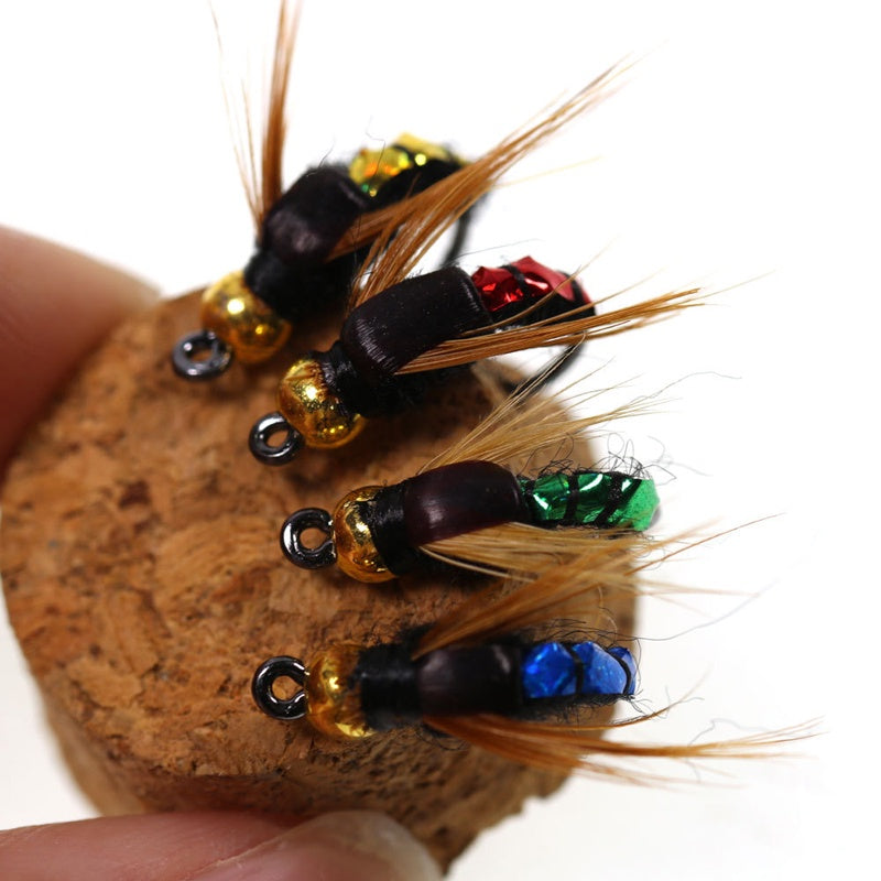 4pcs/8pcs/32pcs Premium Fly Fishing Flies Kit - Fast Sinking Nymphs, Scuds, Bugs, Worms - Trout Lures for Effective Insect Imitation - Pack of 36