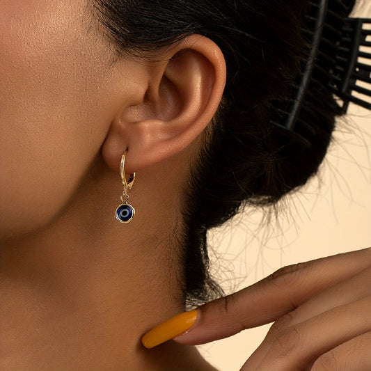 Devils Eye Dangle Earrings - Whimsical Cartoon Character Design, Durable Plated Jewelry Construction, Dangle Earrings with Hypnotic Movement - Irresistibly Cute and Quirky, Creatively Designed for Fashion-Forward Women, Uniqu