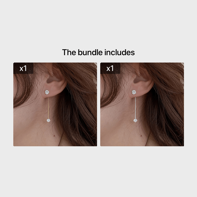 Elegant Drop Earrings Inlaid Shiny Zircon Pendant Minimalist Earrings For Women