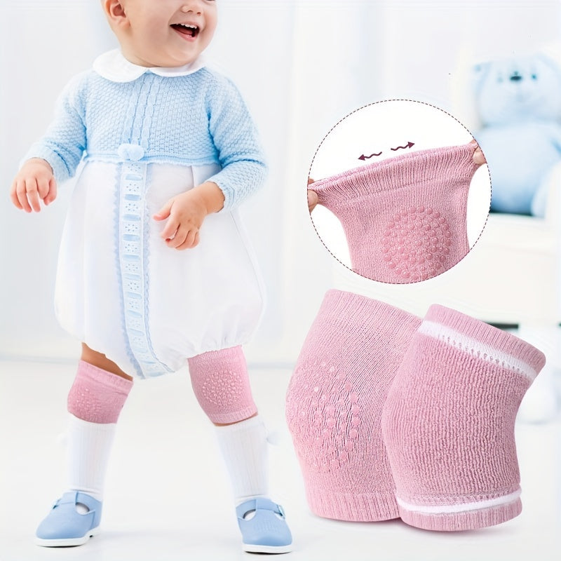 2pcs 5 colors Soft Elastic Knee and Elbow Brace Pads for Babies and Toddlers - Anti-Slip Crawling Safety Protector and Leg Cushion, Christmas, Halloween, Thanksgiving Day Gift