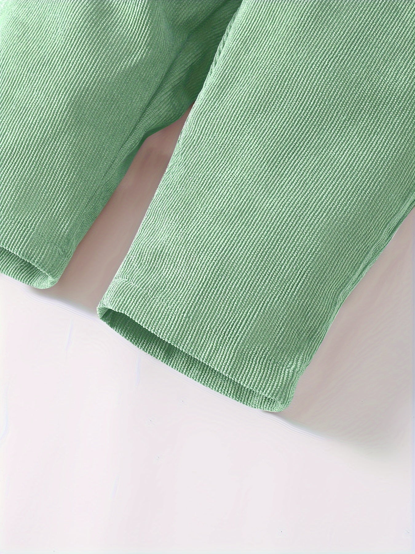 Casual Corduroy Knotted Toddler Baby Overalls, Jumpsuit With Pocket, Retro Strap Pants For Boys Girls