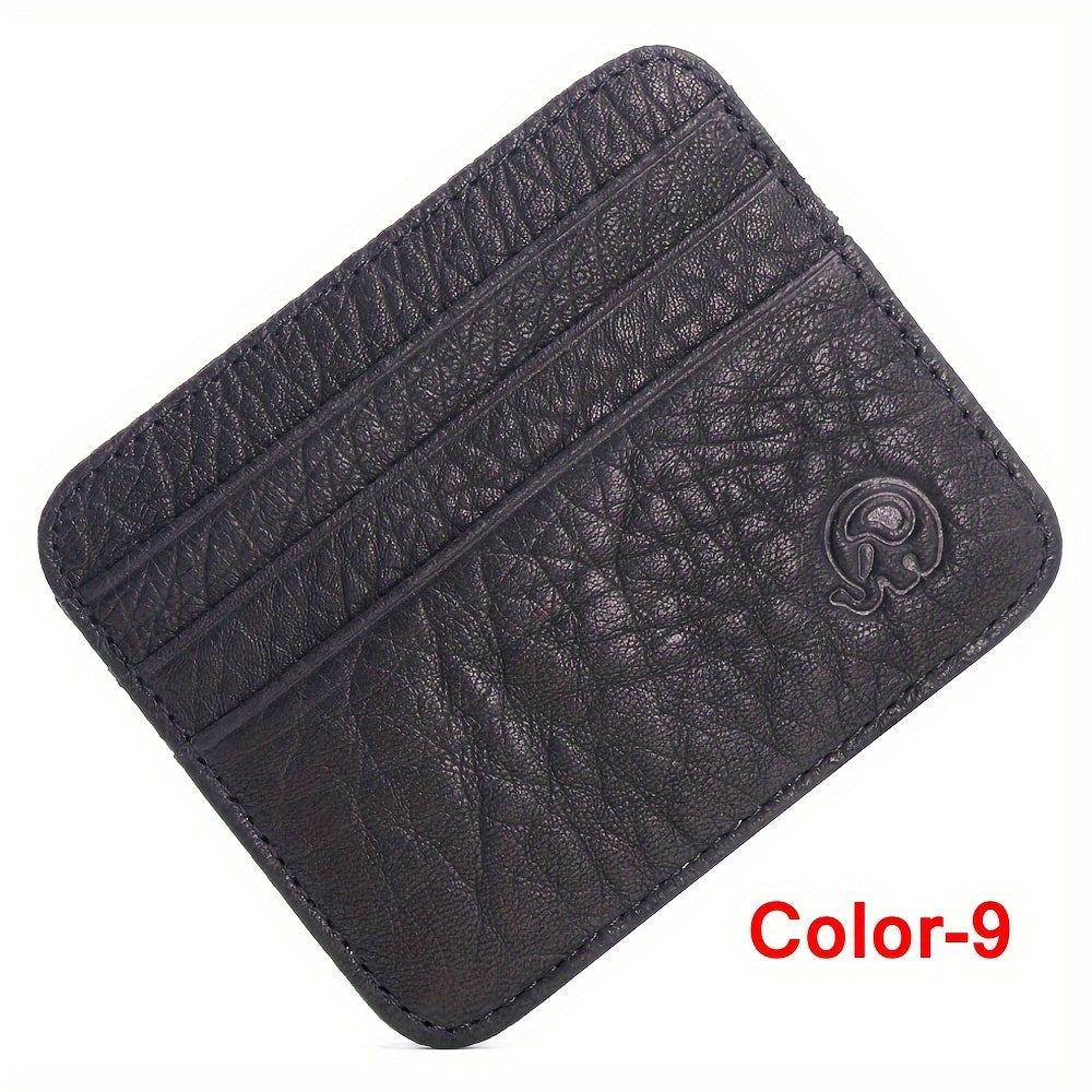 Minimalist Credit Card Holder Anti-theft Leather Wallet, Slim Front Pocket Wallet Christmas Gift