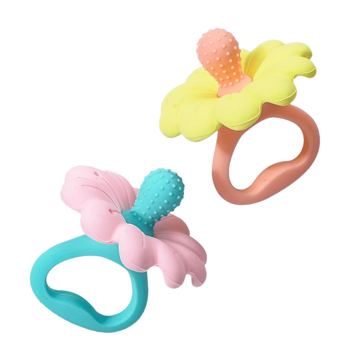[Easy-to-Hold] Silicone Teether Toy for Youngsters | Easy-to-Hold | Flower Design | Teething | Girls | Christmas Gift