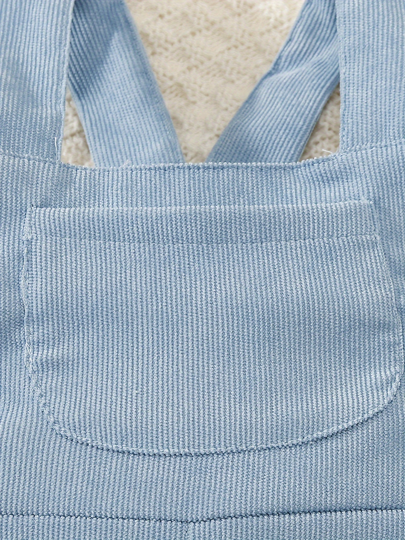 Casual Corduroy Knotted Toddler Baby Overalls, Jumpsuit With Pocket, Retro Strap Pants For Boys Girls