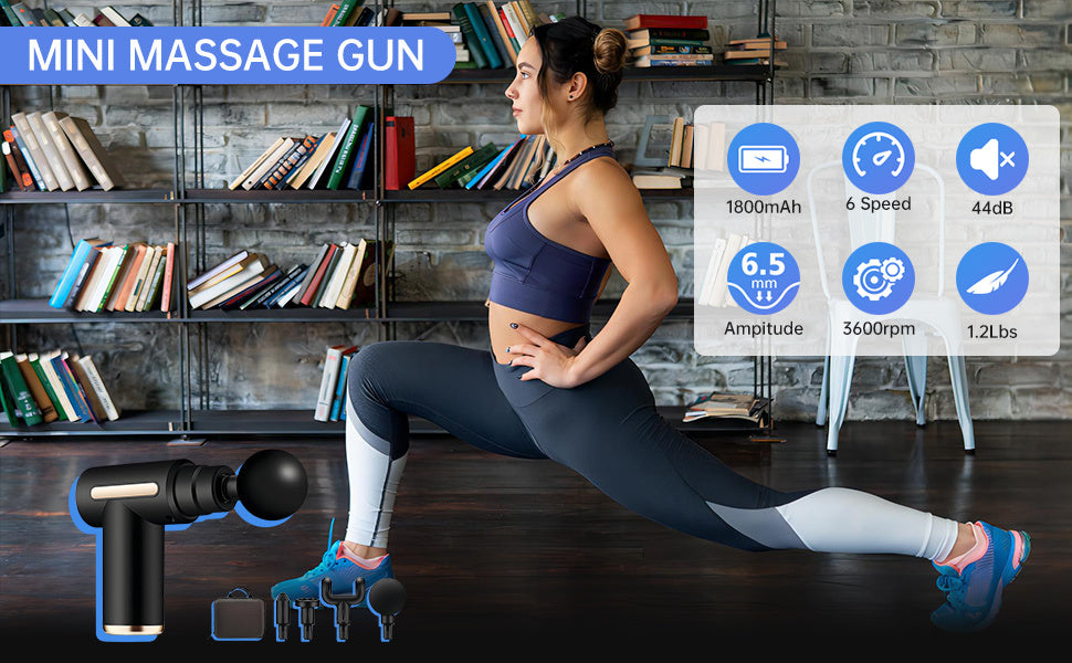 1pc Muscle Massage Gun, Handheld Muscle Massager, Type-C Rechargeable Handheld Entry Level Massager For Neck & Back
