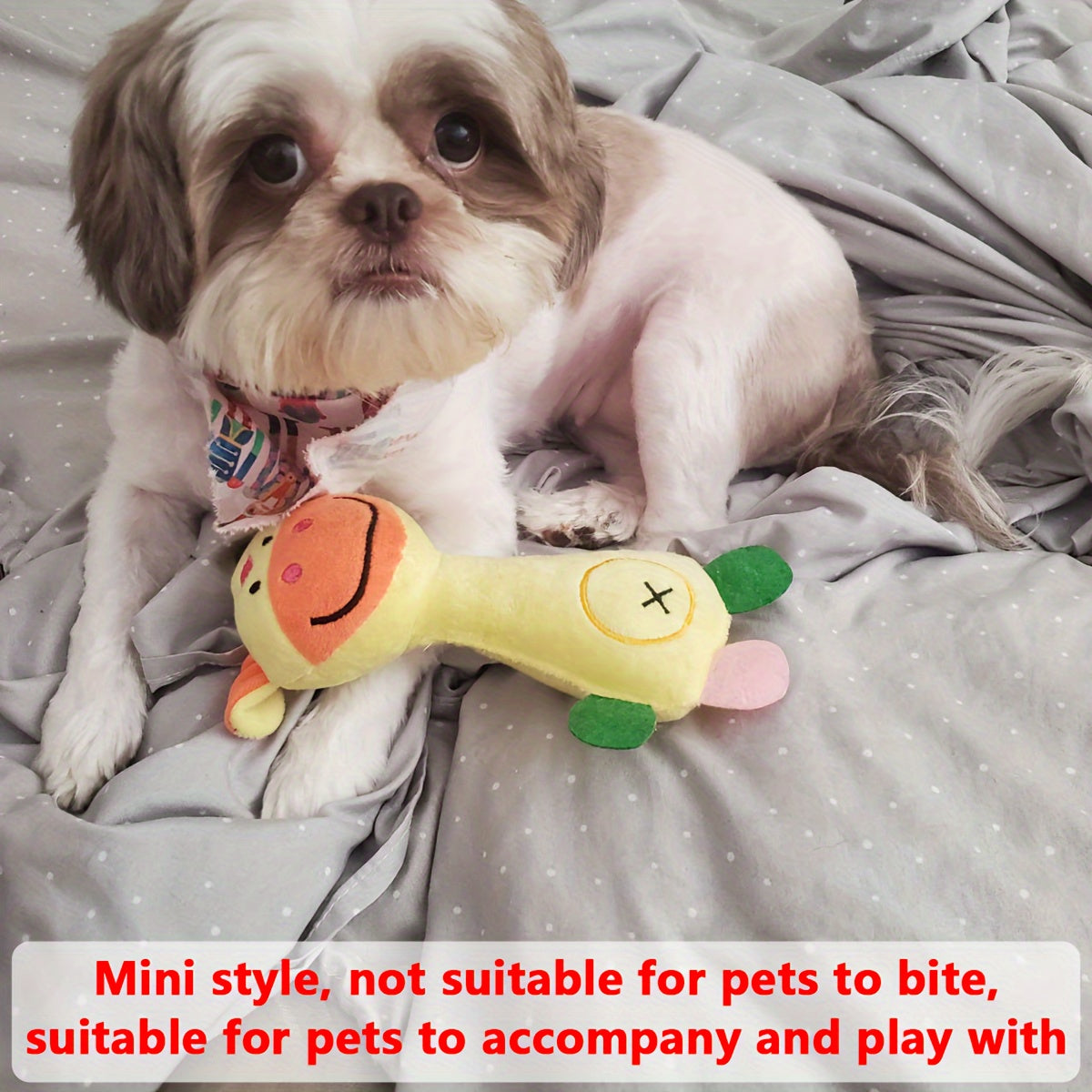 1pc Durable Squeaky Plush Toy for Dogs - Perfect for Grinding Teeth and Interactive Play with Animal Design