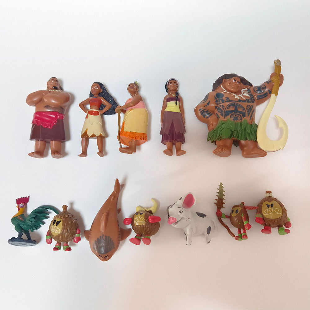 10pcs/ set Moana Character Statue - Perfect choice for home and car decoration, ideal Christmas and Easter gift, PVC collectible ornaments