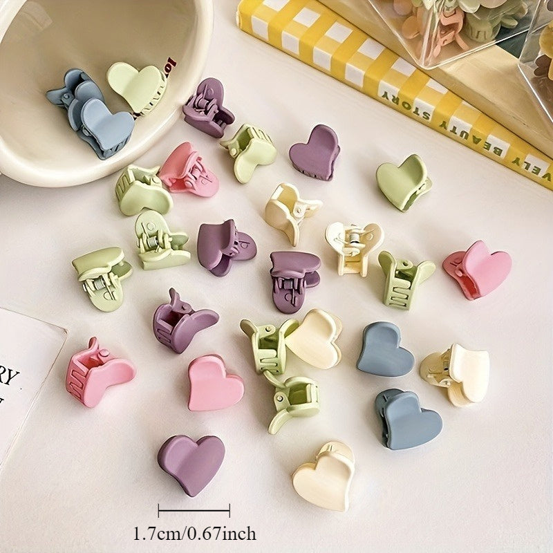 50 Sets Of Mini Hair Clips, Cute Plastic Flower-Shaped Hair Accessories, Pure Color Braids, Suitable for Teenagers, Cute Girls, Accessories