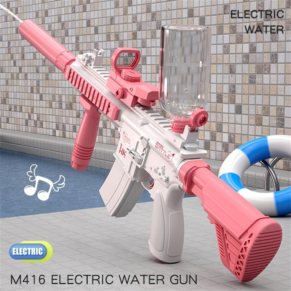 M416 Automatic Summer Electric Toy Water Gun Large-capacity Water Gun Beach Outdoor Water Fight Swimming Pool, As Halloween, Chrismas Gift