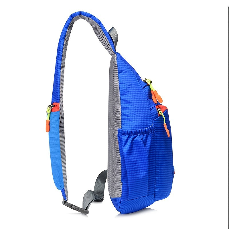 Rugged Waterproof Nylon Waist Pack - Stylish Sling Bag with Secure Zipper Compartment & Handy Side Pocket for Outdoor Adventures