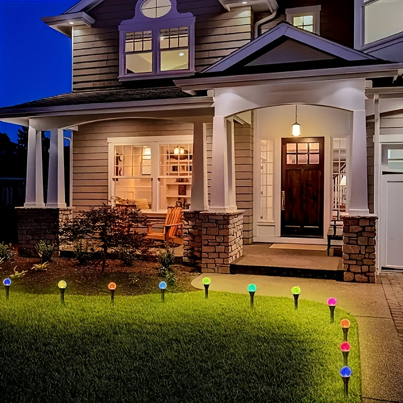 20pcs Solar Garden Lights, Outdoor Lawn Lamps with 8 Lighting Modes, Automatic On/Off, Metal Construction, Flower Theme, Push Button Control, Ideal for Christmas, Weddings, Parties, Camping, Birthday Decorations, Outdoor Deco