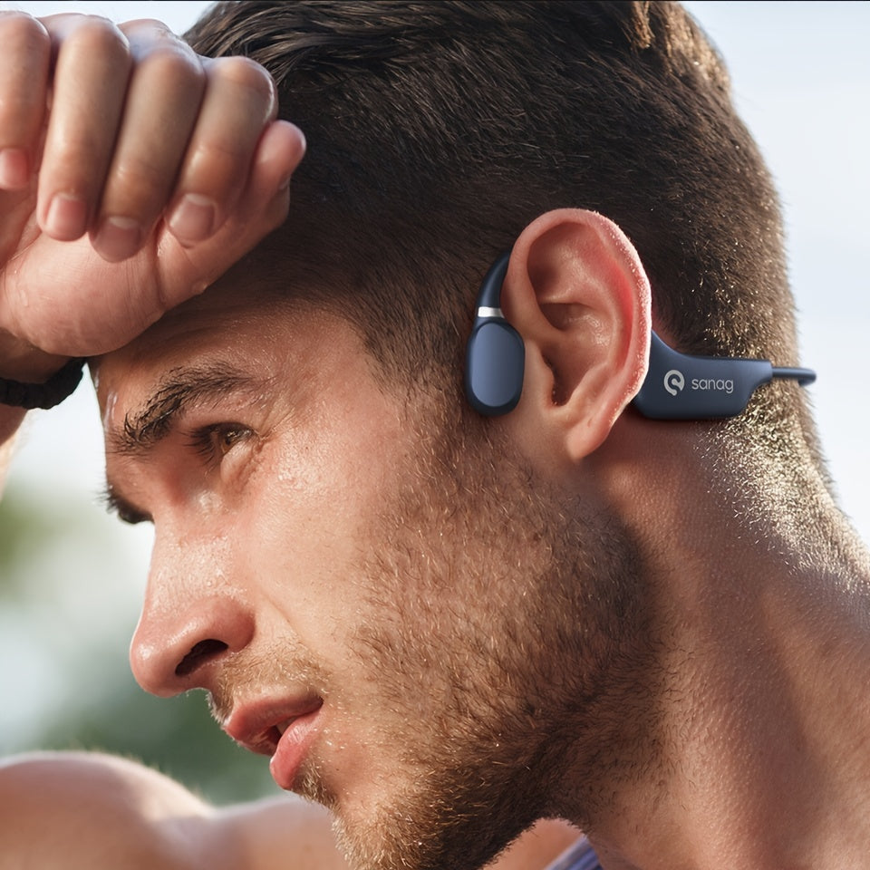 Sanag A5X True Bone Conduction Earphone Open Ear Wireless Sport Headphones High Quality Headset 3D Stereo Sound