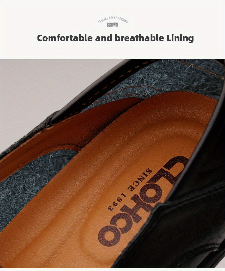 Men's Business Casual Shoes Comfortable Breathable Stitched