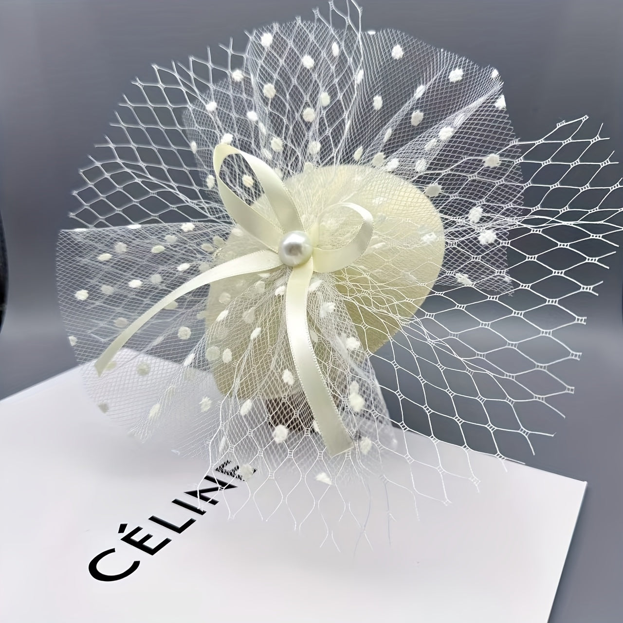 1pc Elegant Women'S Fascinator Headband - Polyester Mesh Flower Veil with Feather Detail for Cosplay, Bridal, Wedding, Tea Party, Church Hat Accessory, Derby Racing - Birthday Gift, Carnival/Mardi Gras/Masquerade