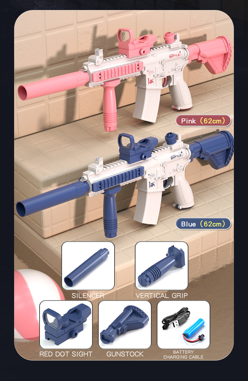 M416 Automatic Summer Electric Toy Water Gun Large-capacity Water Gun Beach Outdoor Water Fight Swimming Pool, As Halloween, Chrismas Gift