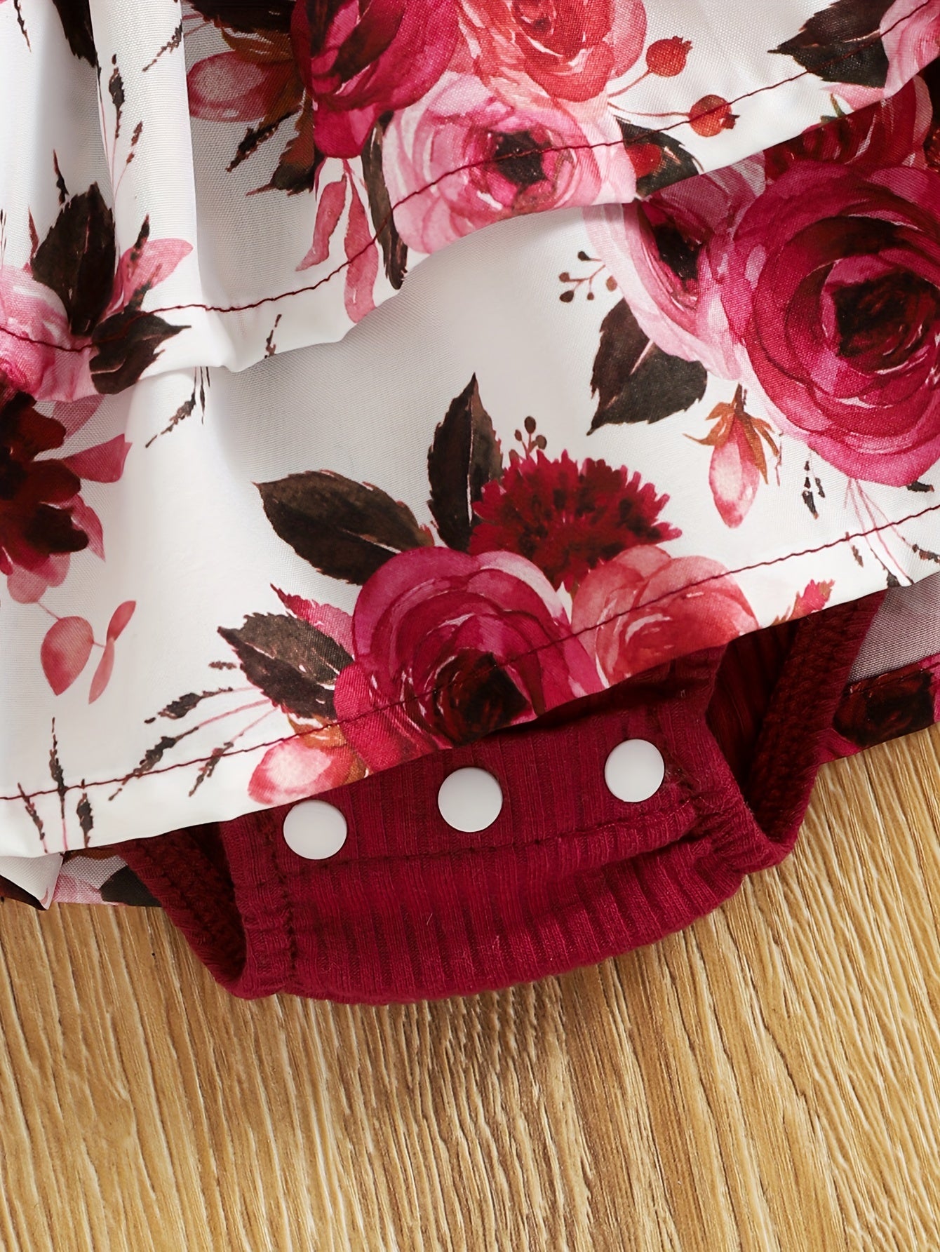 Baby Girls Spring Summer New Floral Skirt Swing Short Sleeve Romper Puffer Coat + Bow Headband Set, Suitable For Outdoor Wear