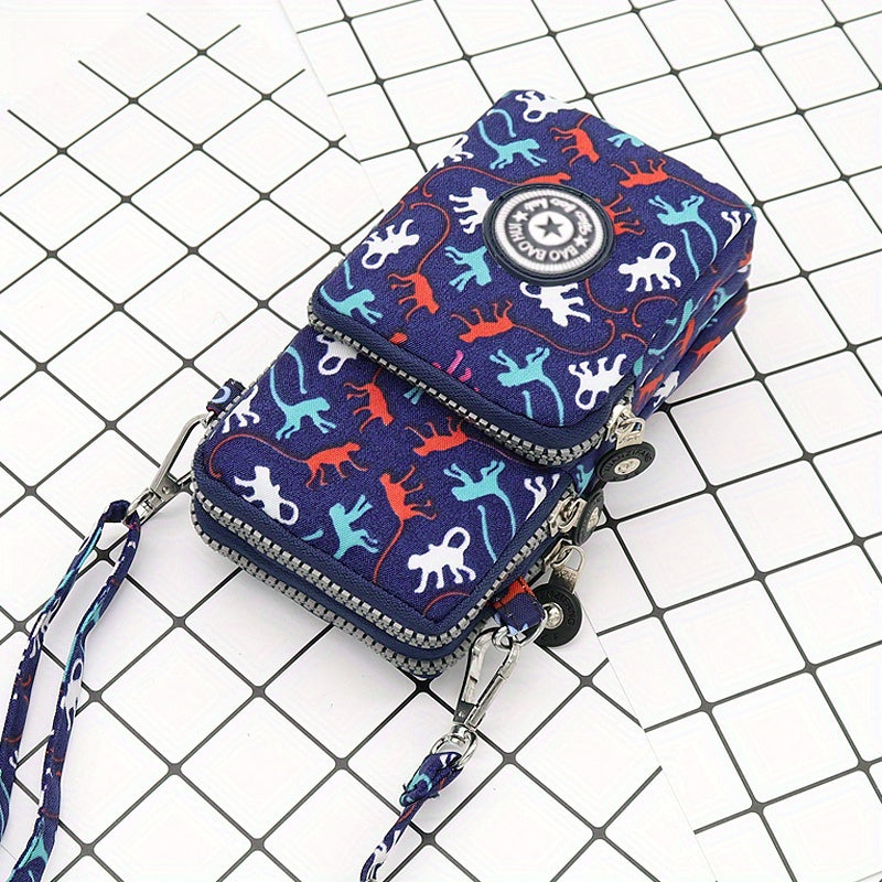 1pc Unisex Nylon Passport Holder - Retro Zipper Closure, Adjustable Strap - Going Out Essentials | Lightweight & Compact | Wet Wipe Clean