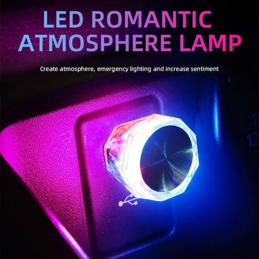 Car Mini USB LED Atmosphere Light Indoor Environment Decoration Mood Light Car PC Computer Portable Light Plug And Play Super Bright
