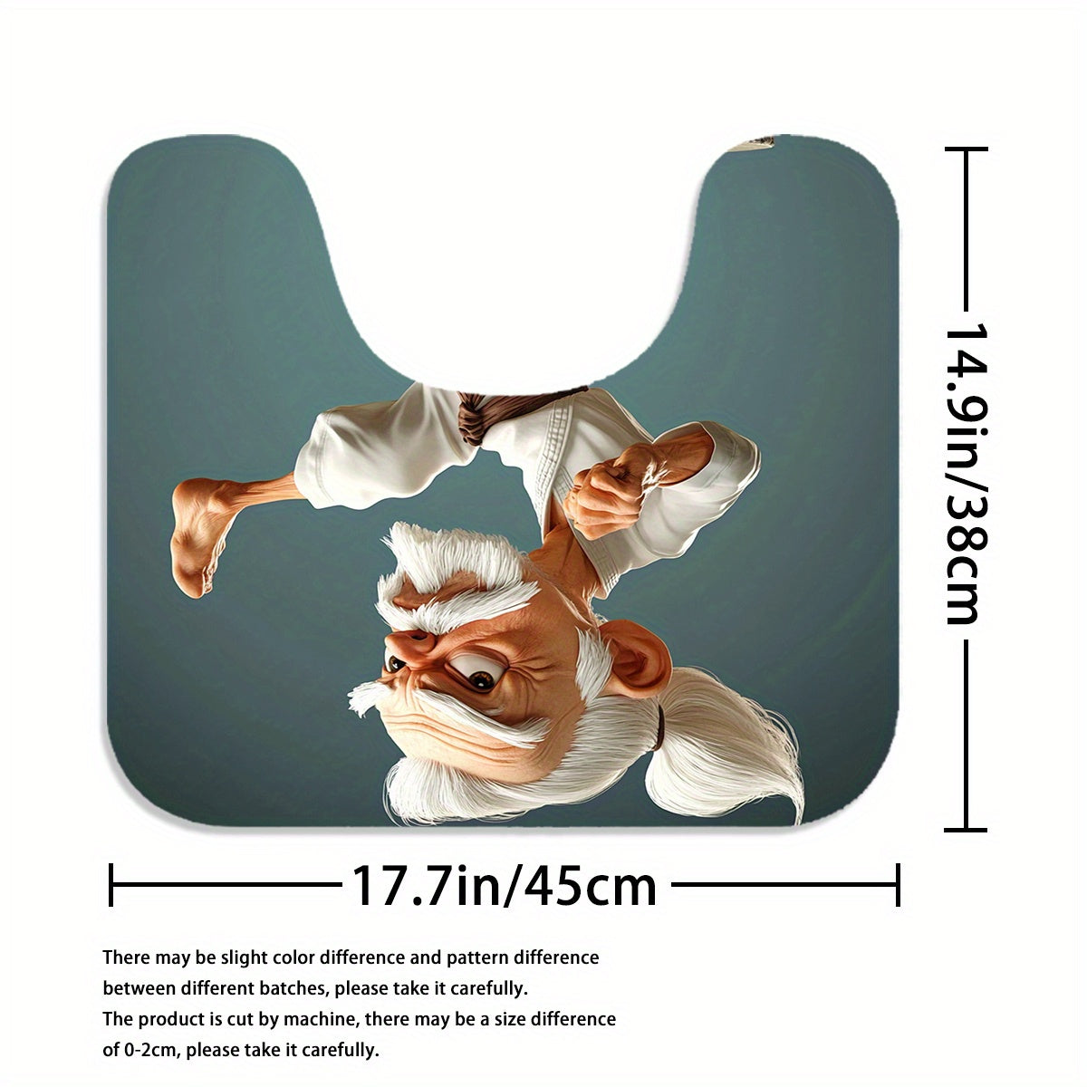 1/4pcs Kung Fu Cartoon Character Printed Shower Curtain Set, Bathroom Decoration Set Includes Waterproof Shower Curtain, Non-Slip Mat, Toilet Lid, Bathroom Mat, And 12 Plastic Hooks, Bathroom Accessories, Home Decor.