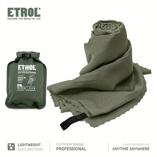 [Ultralight Quick Dry Towel] ETROL Ultralight Quick Dry Towel | Portable, Absorbent Microfiber Sports Towel for Camping, Gym, Swimming, Yoga - Lightweight, Durable, Compact Design