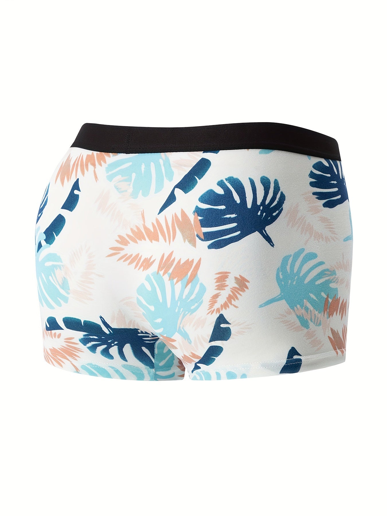 4pcs Flower Pattern Men's Underwear Boxers, Casual Boxer Briefs Shorts, Breathable Comfy Stretchy Boxer Sports Shorts