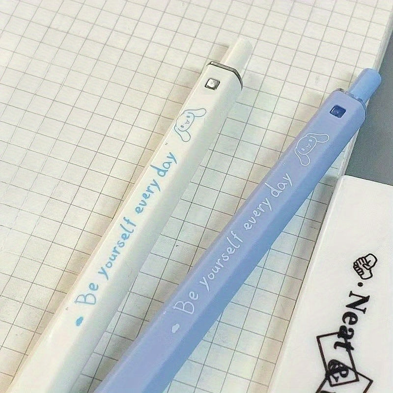[Hello Kitty Pen] Sanrio Hello Kitty Cartoon Character Square Head Pen | Essential for Students, 0.5Mm Black Gel Pen, Smooth Writing, Quick-Drying, for Cinnamoroll Pressure-Sensitive Pen Refill