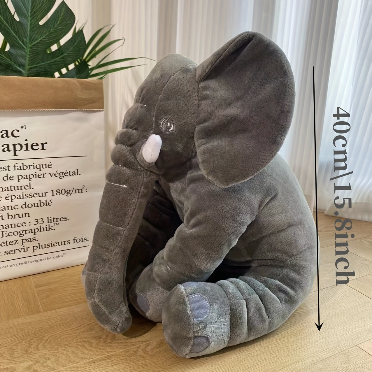 1pc Cartoon Cute Grey Elephant Plush Toy - Soft Stuffed Elephant The Perfect Friend Gift For Halloween Thanksgiving Christmas Gifts